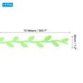 thumbnail image 2 of Unique Bargains 44 Yards Light Green Ribbon, Leaves Trim Rope Artificial Leaf String for Wreath Making, Style 8, 2 of 7