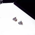 thumbnail image 5 of Pretty 925 Silver Stud Earring Cubic Zircon Women Wedding Party Jewelry A Pair, 5 of 6