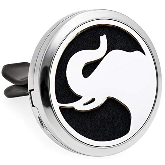 Difusor aromático para rejilla de ventilación del auto Aromabug Elefante 30 mm de acero inoxidable