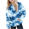 thumbnail image 2 of Byworldtasic Womens Sweatshirts Hoodies for Women Tie Dye Oversized Sweatshirt Plus Size Loose Fit Cute Hoodie Drawstring Fall Pullover with Pocket, 2 of 6