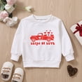 thumbnail image 2 of Girls Shirts Valentine's Day Long Sleeve Letter Heart Print Pullover Top Girls Tops White, 2 of 7