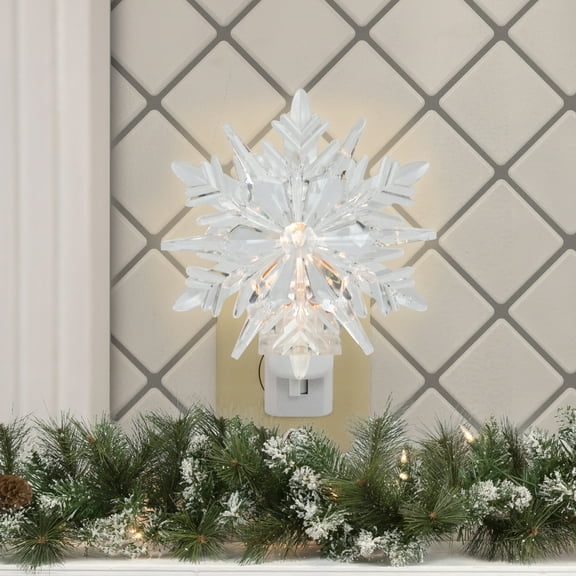 3D Snowflake Night Light - 6" - Clear
