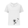 thumbnail image 4 of XuJwPNcy Shirts for Women Summer V-Neck Plus Size Comfy Tops Short Sleeve Printed Casual Loose Blouses, 4 of 4