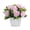 Pink 1Pcs, variant on HOARBOEG 1Pcs Artificial Potted Roses, Silk Rose Plants in Yellow Square Pot - Lifelike Mini Rose Arrangement for Home Office Desk Decor, Wedding Centerpiece, Shelf Decor