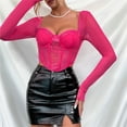 thumbnail image 5 of Elainilye Fashion Corset Tops for Women Button Lace Boned Corsets Shapewear Outfit Sexy Underwear Shapewear,Pink, 5 of 9