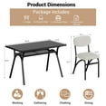 thumbnail image 2 of 5 Piece Modern Dining Table Set for 4, Small Rectangular Kitchen Table with Open Shelf & 4 Boucle Upholstered Chairs, Compact Dining Room Furniture for Apartments, Small Spaces, 2 of 7