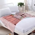 thumbnail image 3 of Durable Soft & Warm Flannel Blanket - Cozy Pink Patterned Throw for Sofa Travel Bed & Chair - Perfect for a Warm Inviting Atmosphere, 3 of 7