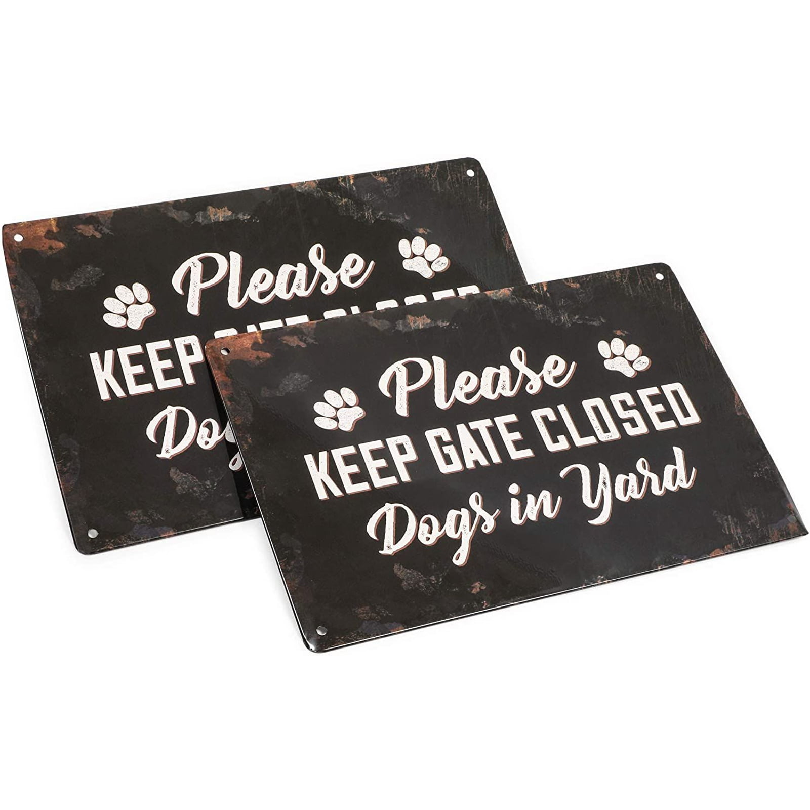 Monifith Please Keep Gate Closed Dogs in Yard Reto Vintage Metal Tin Signs for Lawn Garden Yard Signs 8X12Inch
