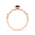 thumbnail image 2 of ANGARA Natural Ruby and Diamond Ivy Scroll Ring in 14K Rose Gold for Women (Size-5mm) | July Birthstone, Birthday, Anniversary, Jewelry Gift for Women | Natural Ruby Ring, 2 of 9
