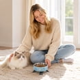 thumbnail image 5 of Elevated Stainless Steel Cat Food Bowl, 2 Pack Raised Feeding Dish for Cats, Non-Slip Printed Pet Bowls for Food and Water(5.71*5.71*3.35in,Blue), 5 of 5