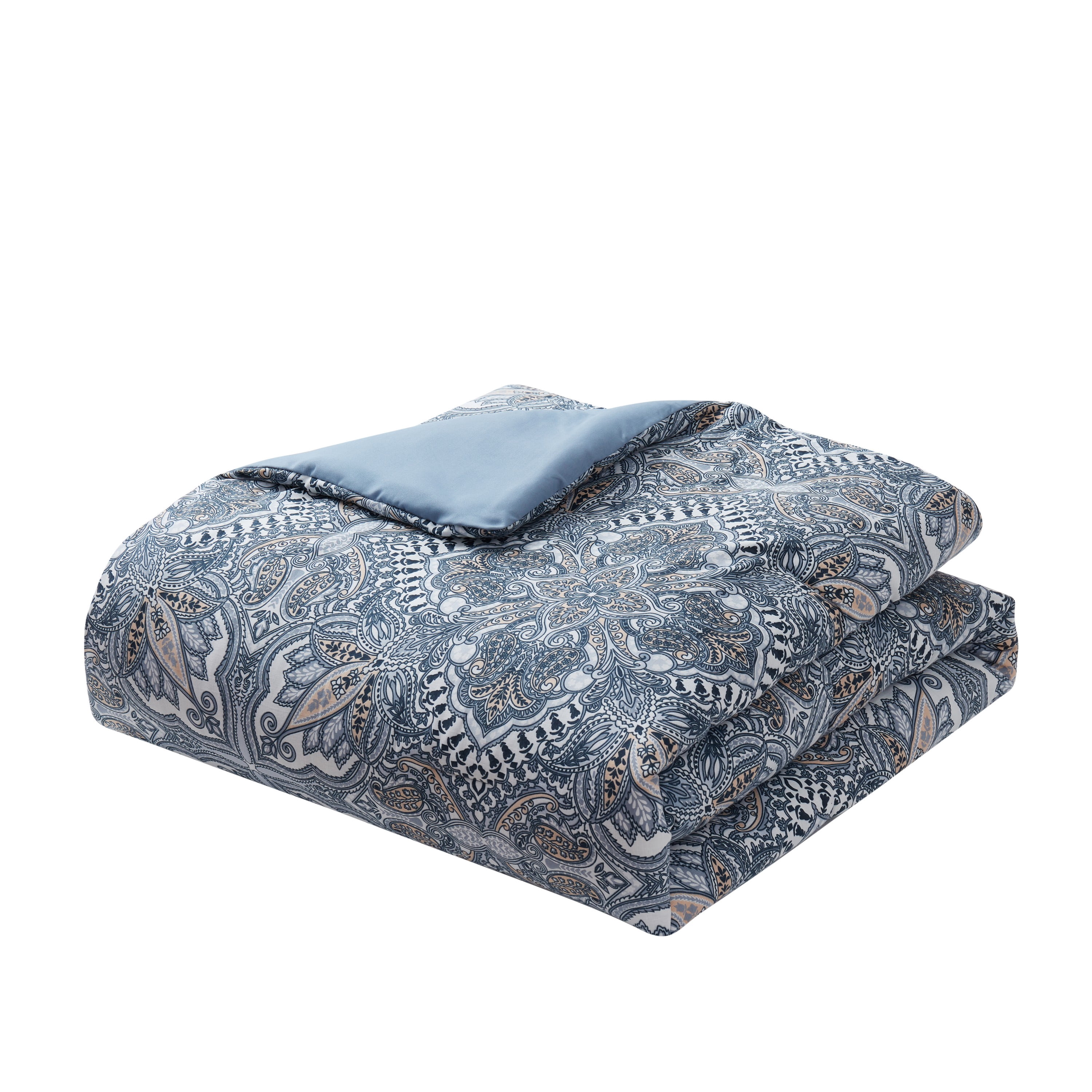 VCNY Home Valore 8-Piece Blue Medallion Coordinating Comforter and Quilt Set, King, Adult, Unisex