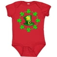thumbnail image 3 of Inktastic St. Patricks Day shamrocks and hat Boys or Girls Baby Bodysuit, 3 of 5