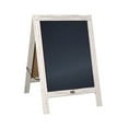 thumbnail image 2 of BizChair 30" x 20" Vintage Wooden A-Frame Magnetic Indoor/Outdoor Chalkboard Sign, Freestanding Double Sided Extra Large Message Board, White Wash, 2 of 11