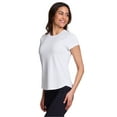 thumbnail image 4 of RBX Active Women's Textured Jacquard Mesh Crewneck Workout T-Shirt, 4 of 5
