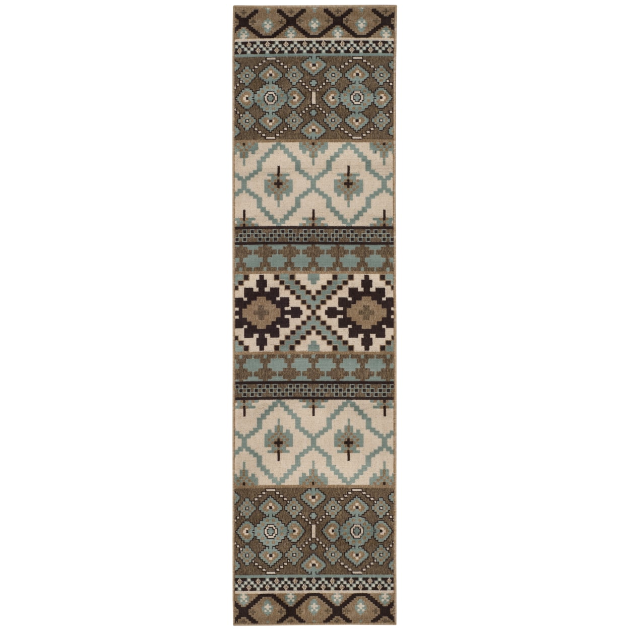SAFAVIEH Veranda Dogon Southwestern Indoor/Outdoor Area Rug, 2'7" x 5', Cream/Brown
