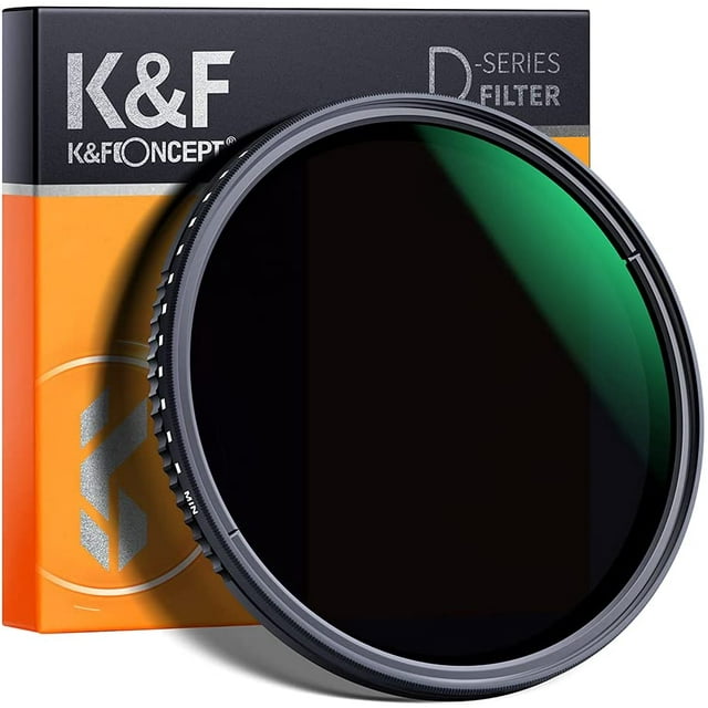 K&F Concept 77mm à Densité Neutre Variable ND8-ND2000 ND Filtre pour Appareil Photo avec Revêtement Multi-Résistant,