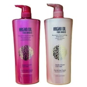 Argan Oil from Morocco set of Keratin Hydrating Shampoo & Conditioner, 33.8 fl oz (1000 ml) Each