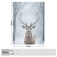 thumbnail image 4 of Pratyus Deer Snow Trees Throw Blanket for Couch All Seasons Unisex Gift Soft Plush Blankets 60x80in, 4 of 6