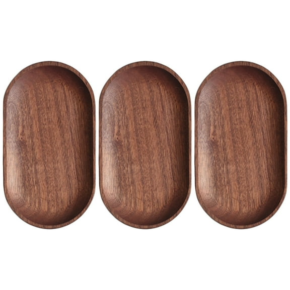 PAMINGONO Snack Serving Board Wood Serving Tray Light Brown 3Pcs