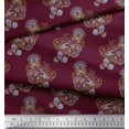 thumbnail image 2 of Soimoi polyester Crepe Fabric Artistic Paisley Printed Craft Fabric by the Yard 42 Inch Wide, 2 of 3