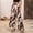 Beige, variant on Women's Wide Leg Pants Fashion Leaf Printing Straight Pants Casual High Waist Loose Trousers with Pockets Spring Fall Bottoms