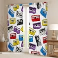 thumbnail image 2 of Feelyou Video Album Black Out Curtains, Music Lover Curtains Pack of 2 (42x63 Each), 2 of 6