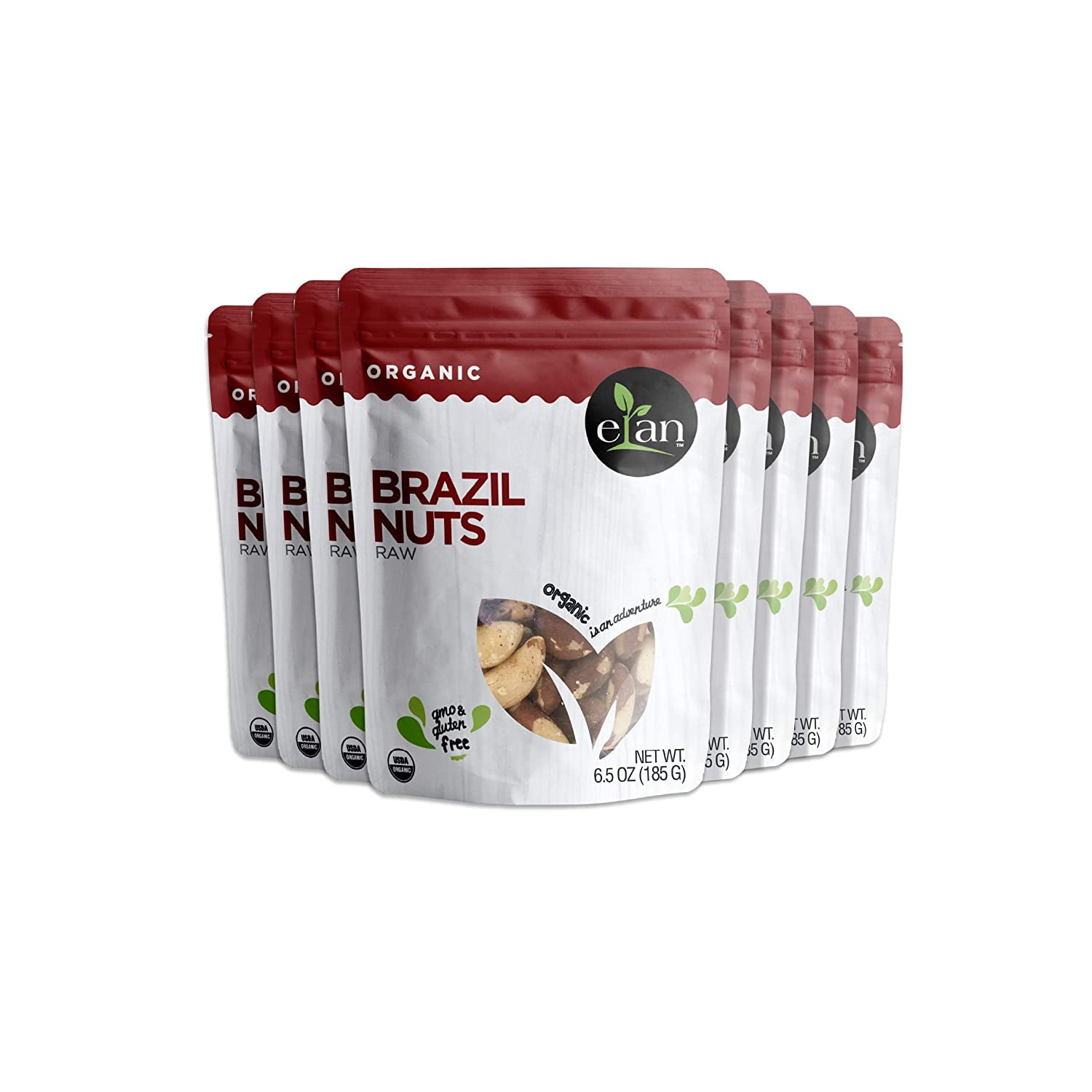 ELAN Organic Raw Brazil Nuts 8 Pack, 52 Oz