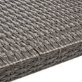 thumbnail image 3 of Hampton Wood And Wicker Ottoman For Outdoor Living Spaces, Durable Acacia Frame With Weather Resistant PE Rattan Top, 3 of 6