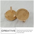 thumbnail image 4 of Base de madera para macetas pequeñas con flores vivas, soporte para estantes, mini macetas, bandeja de madera para receptáculos, 2 unidades, 4 of 6