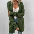 thumbnail image 7 of jsaierl Women's Fashion Autumn Winter Solid Color Pocket Long Sleeve Cardigan Sweater Jacket Tops, 7 of 7