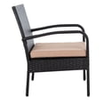 thumbnail image 6 of Safavieh Moore Outdoor Patio 3 Piece Chat Set - Black/Beige, 6 of 13