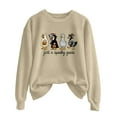 thumbnail image 2 of Graphic Sweatshirts for Women Lightweight Printing Oversized Halloween Sweaters Casual Loose Fit Long Sleeve Pullover Tops Comfy Fall Winter Outfits Clothes, 2 of 5