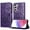 Darkpurple, variant on Decase Wallet Case for Samsung Galaxy S23 Plus Case with Card Holder,Sunflower Pattern Leather Phone Case with Kickstand Magnetic Closure Shockproof Cover Fits for Samsung Galaxy S23 Plus,Rosegold