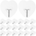 thumbnail image 1 of unbranded 20Ud Decorativos Adhesivos En Corazón Transparentes Para Colgar En Cocina Y, 1 of 6