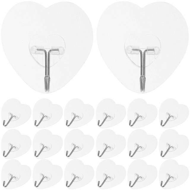 unbranded 20Ud Decorativos Adhesivos En Corazón Transparentes Para Colgar En Cocina Y