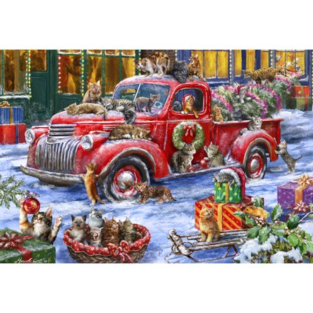 Purrfect Christmas Jigsaw Puzzle 100 Piece by Vermont Christmas Company