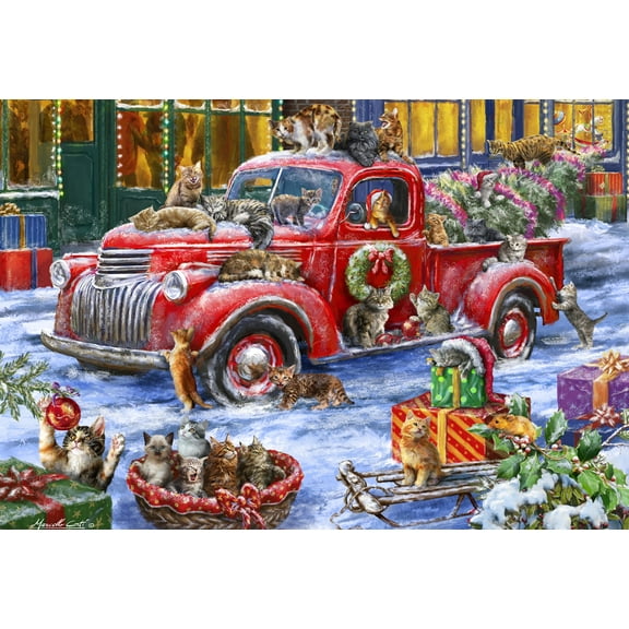 Purrfect Christmas Jigsaw Puzzle 100 Piece by Vermont Christmas Company