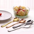 thumbnail image 2 of 2 cucharas de ensalada de acero inoxidable, tenedores de ensalada, cucharas de ensalada de frutas de una pieza, color negro, 2 of 5