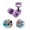 Purple, variant on VBVC 1 Pair Aqua Fitness Barbells Foam Dumbbells Hand Bars Pool Resistance Exercise