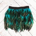 thumbnail image 5 of MORTTIC Women's Unique Faux Feather Mini Skirt Gothic Style Irregular Hem Summer Party Cocktail Skirt Sky Blue，XL, 5 of 7