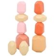 thumbnail image 3 of Wooden Rocks Stones, Unique Shapes Stacking Game Rock Blocks, Colorful For Kids Children Gift All Ages Stacked Stones Toy, 3 of 8