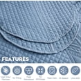 thumbnail image 6 of Blythease Oversized King Bedspread, Paisley Pattern Design, Lightweight Bedding Cover, Reversible, 5 Piece, 100% Microfiber, Smokey Blue, 6 of 7