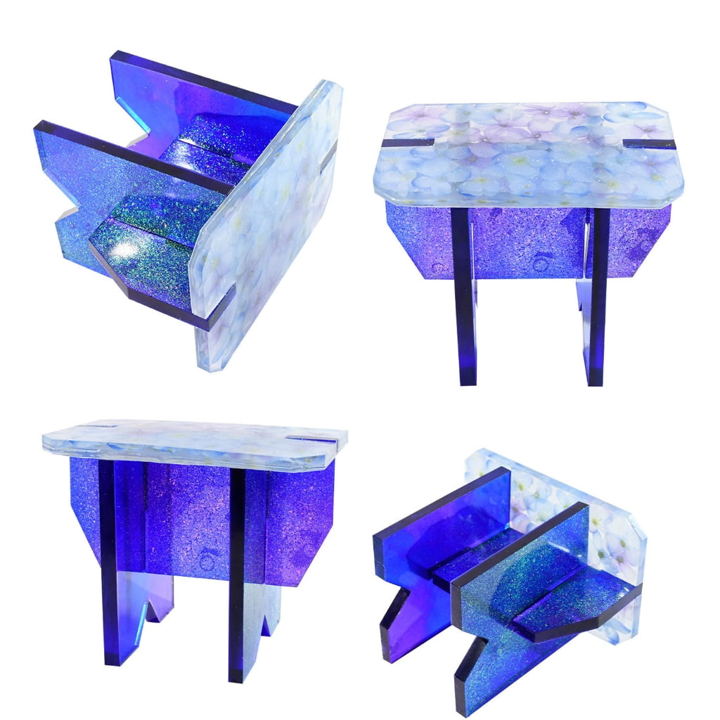 Resin Table Mold Rectangular Epoxy Resin Silicone for Small Stool Splicing Designs Easy Release Mol