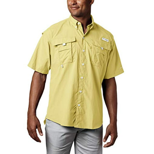 Columbia Men's PFG Bahama II Short Sleeve Shirt, Sunlit, Small