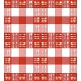 thumbnail image 3 of Ambesonne Checkered Duvet Cover Set, Cutlery Dining Tile, 2-Calking, Coral Dark Coral White, 3 of 7
