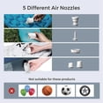 thumbnail image 5 of Tiny Mini Electric Air Pump with Camping Light,1600mAh Battery Type-C Rechargeable,To Inflatables Deflate for Pool Floats Air Bed Mattress Swimming Ring Vacuum Storage Bags, 5 of 10