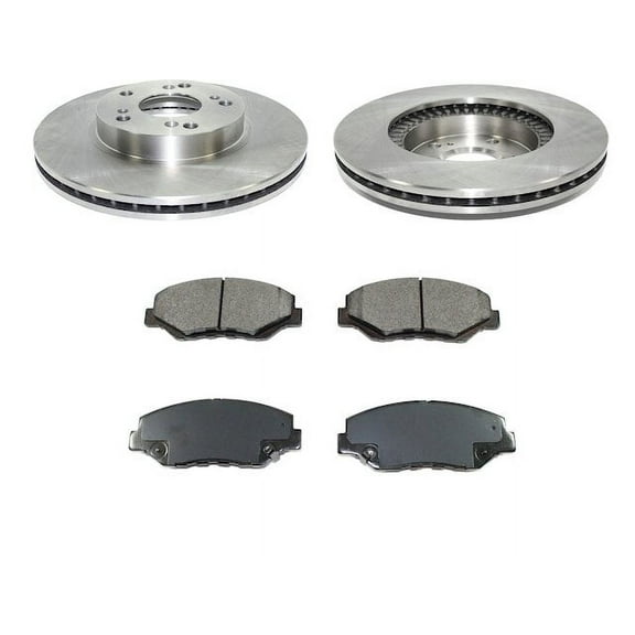 Front Brake Pad and Rotor Kit - Compatible with 2002 - 2004 Honda CR-V 2003