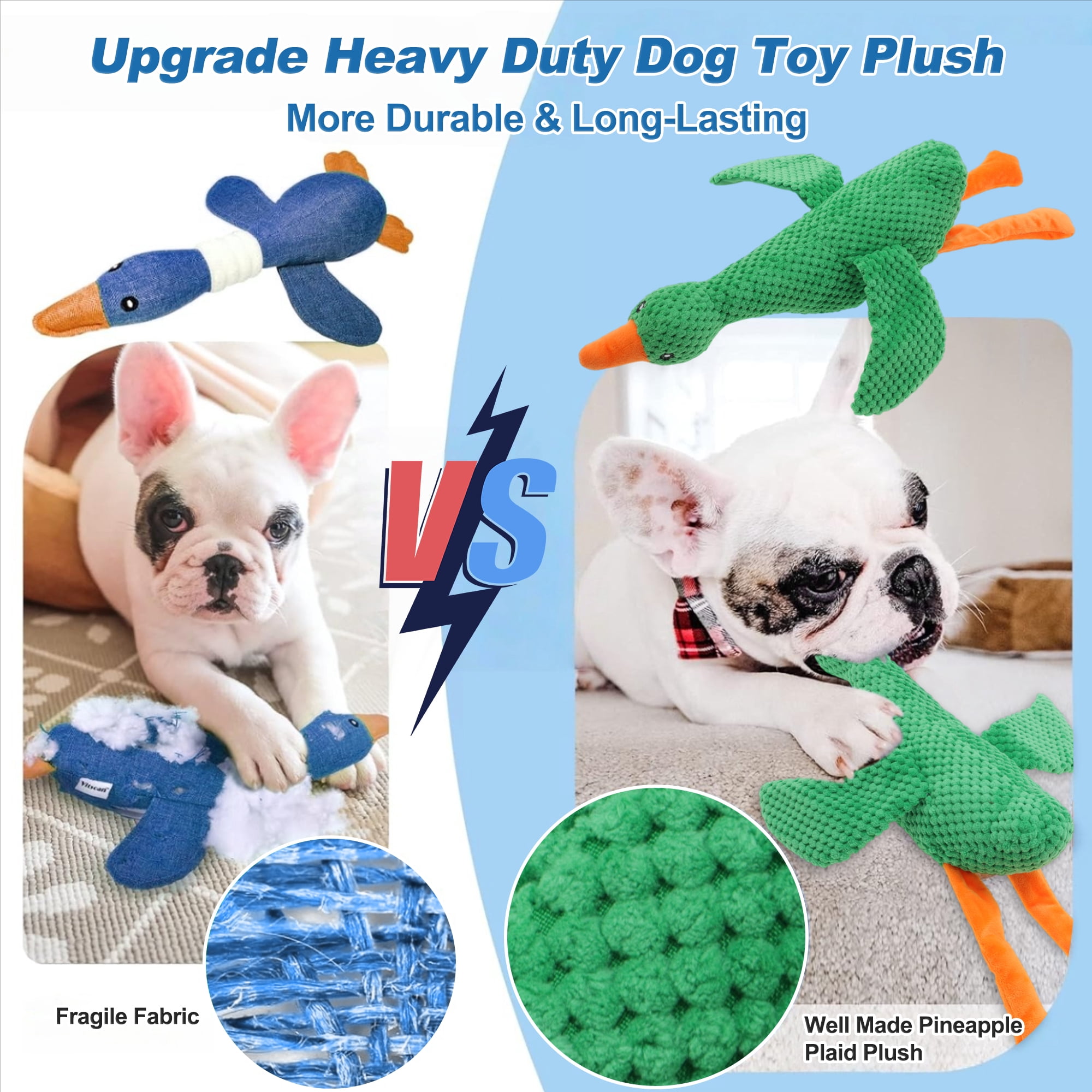 Unique Bargains Dog Toys for Aggressive Chewers Goose Chew Toy Green