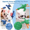 thumbnail image 2 of Juguetes para perros Unique Bargains para masticadores agresivos, juguetes de ganso para perros, juguetes de felpa con sonido crujiente, juguetes de masticar interactivos resistentes, color verde, 2 of 7