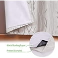 thumbnail image 3 of Topfinel 100% Blackout Two Layer Silver Foil Wave Printed Grommet Curtains for Living Room Bedroom,Full Shading Curtains for Home,Super Heavy-Duty Thermal Insulated Drapes,Cream,42 x 96 inch,2 Panels, 3 of 9